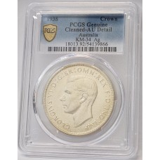 AUSTRALIA 1938 . CROWN . PCGS GENUINE